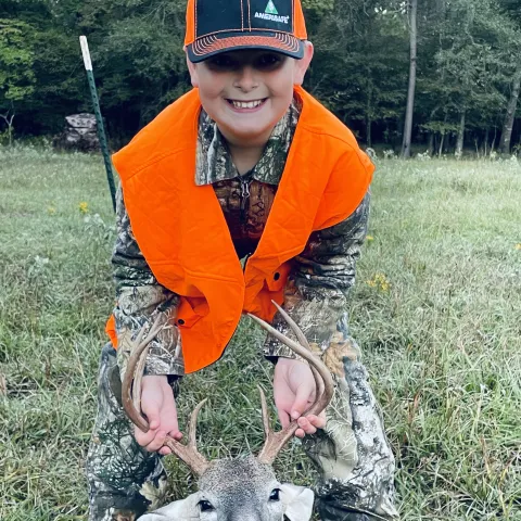 youth with buck