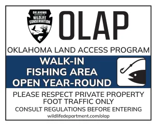 OLAP Boundary Annual Fishing Sign