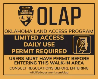 OLAP Limited Access Daily Use Permit Required Sign