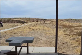 A photo of the shooting range at Beaver River WMA.