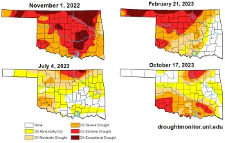 FIGURE 13: Comparison of Drought Conditions for 2022 (Source: Droughtmonitor.unl.edu)
