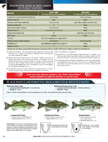 Page 16 - 2020 - 2021 Oklahoma Hunting & Fishing Regulations