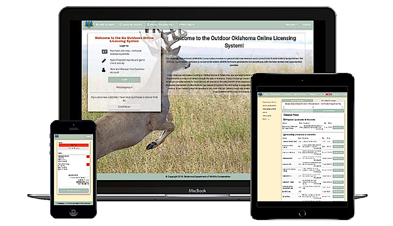 Go Outdoors Oklahoma welcome screens