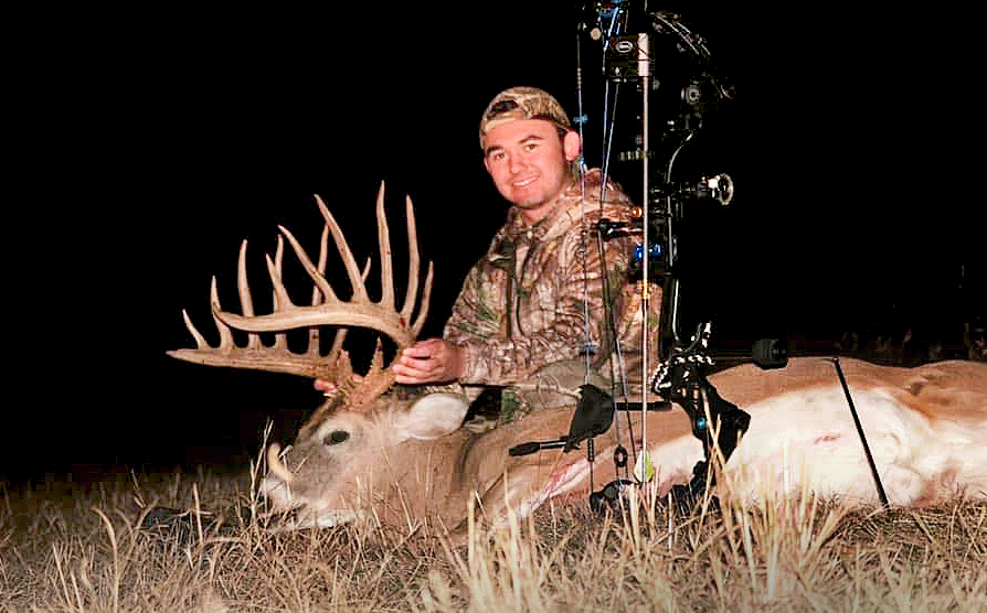 Guner Womack, 18, of Morrision, took this monster buck in Pawnee County with a bow earlier this year. Record trophy bucks could be in the cards for Oklahoma's 2019 deer gun hunting season, which opens Saturday, Nov. 23. (Via Facebook)