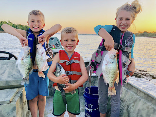 Matthew, Owen, and Katie are having a blast catching crappie on Lake Eufaula.