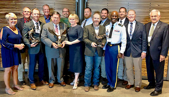 The Oklahoma delegation attending the WAFWA 2018 annual conference, some holding their awards. (PHOTO PROVIDED BY J.D. STONG)
