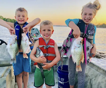 Matthew, Owen, and Katie are having a blast catching crappie on Lake Eufaula.