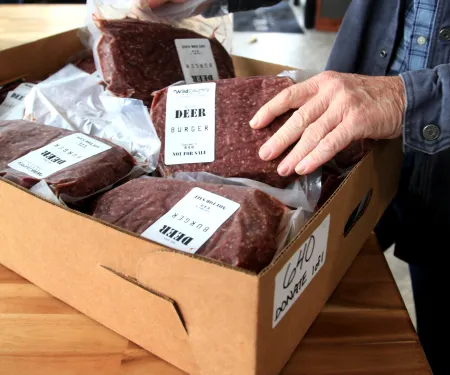 Deer meet packaging.  Photo by Kelly Bostian
