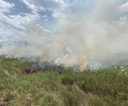 Growing season burn, photo by Lead Lowe/ODWC.