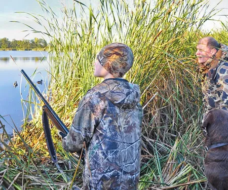 Youth waterfowl hunter.