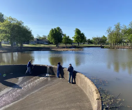 Photo of people fishing at Legion Park pond