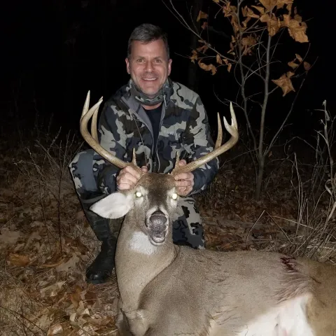 Brian Price with his first deer.