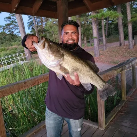 Manuel Rivera with Largemouth Bass.