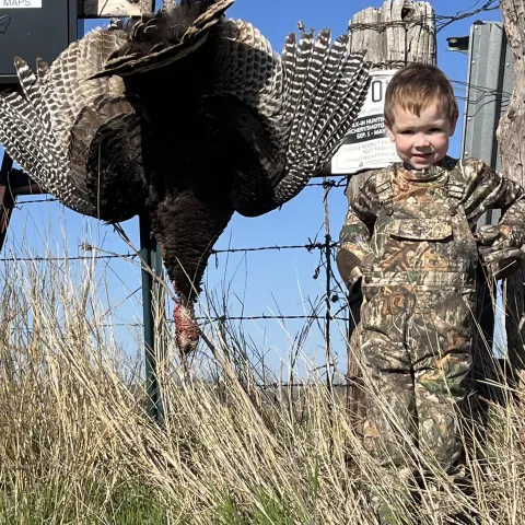 boy with turkey