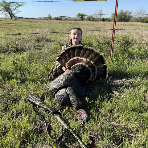 boy with turkey