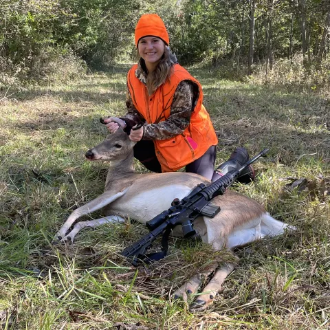 girl with doe