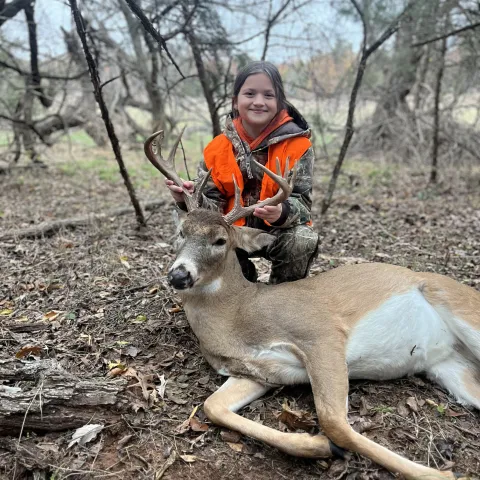girl with buck