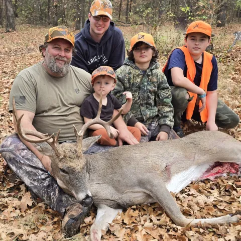 family with buck