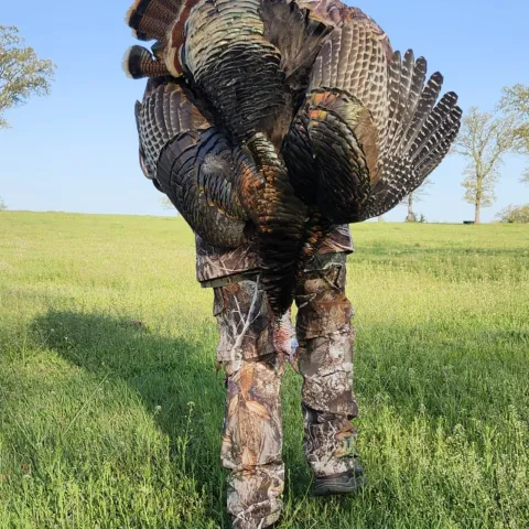 Casey Gordon with their Oklahoma Turkey