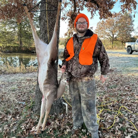 man with doe