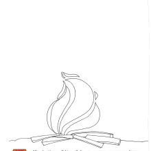 Campfire Coloring Page