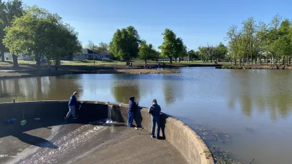 Photo of people fishing at Legion Park pond