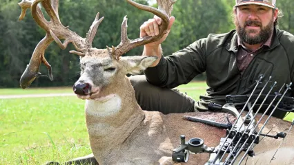 man with big deer