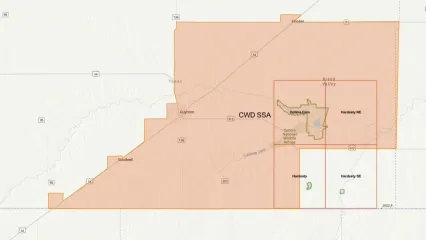A screenshot of the Texas county SSA take in October 2026. 