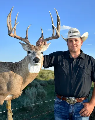 With a score of 190 6/8, Troy Bryant of Laverne took the largest typical whitetail of Oklahoma's 2019-20 deer seasons that was submitted to the Wildlife Department's Cy Curtis Awards Program. Bryant's deer became the fourth-largest typical whitetail overall in the state record book. (Wade Free/ODWC)