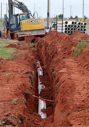 Cleveland County Rural water district #1 digging wells on Lexington WMA