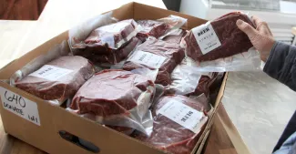 Deer meet packaging.  Photo by Kelly Bostian