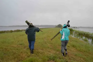 Bird watchers on wma.