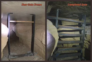 Iron gate frame and final product.