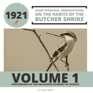 1921 Some personal observations on the habits of the butcher shrike Volume 1.