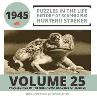 1945 Puzzles in the life history of scaphioupus hurterii streker Volume 25