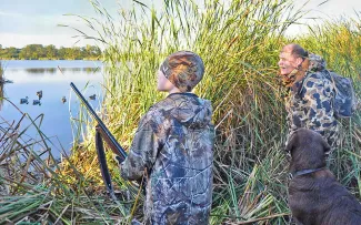 Youth waterfowl hunter.