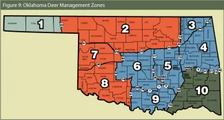 BGR 2017-2018: Figure 9: Oklahoma Deer Management Zones