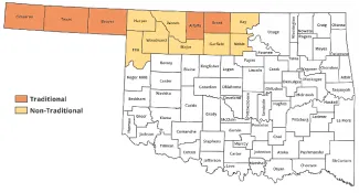 FIGURE 1: Traditional and nontraditional pheasant survey areas.