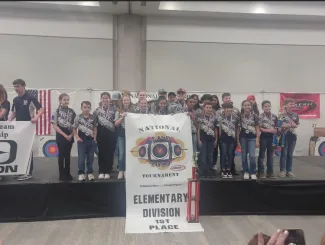 A group photo of the Altus Intermediate OKNASP team at nationals
