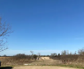 A photo of the 100-yard shooting range at the Texoma-Washita Arm WMA in Oklahoma.
