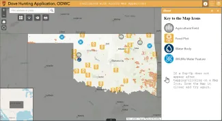 A screenshot of the ArcGIS Dove Field Map