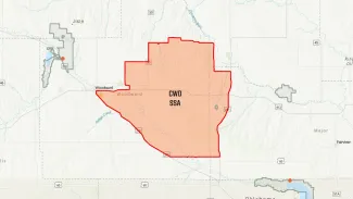 A screenshot of the Woodward County SSA in Oklahoma.