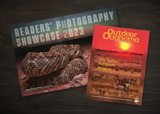 A mockup of the 2023 Outdoor Oklahoma Magazine's Readers' Photography Showcase issue.