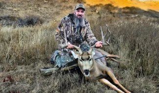 James Allen is seen with his harvested mule deer.