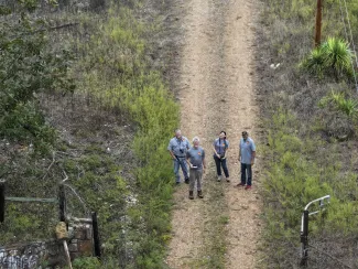 don brown, darrin hill, sid tabor and heather del moral at herron family wma