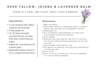 tallow recipe with lavendar