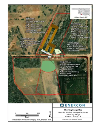 A map of the Waurika Shooting Range Proposal