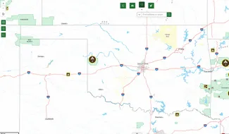 A screenshot of the USFS ArcGIS map.