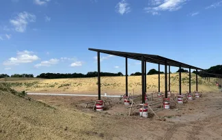 The Canton WMA shooting range has a new covering installed.