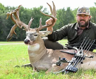 man with big deer